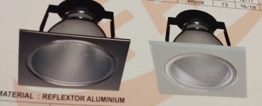 Lampu Downlight Kaca Kotak E27