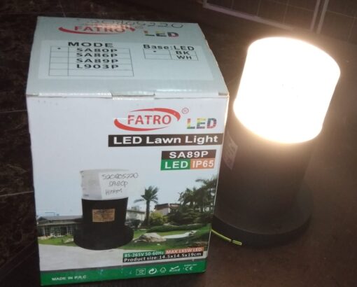 Lampu Taman Pilar SA80P 5W WW Fatro Menyala