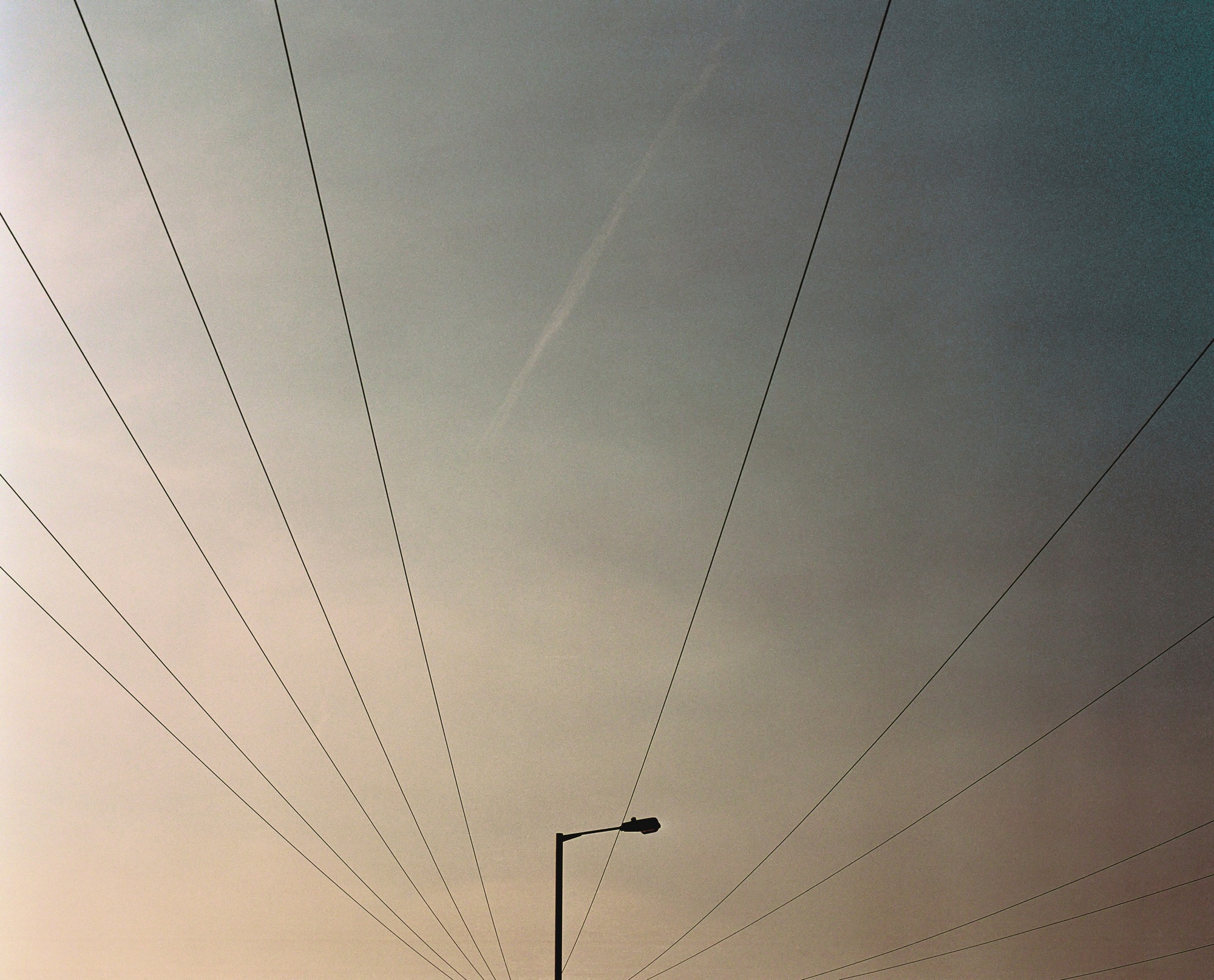 Street light and power line